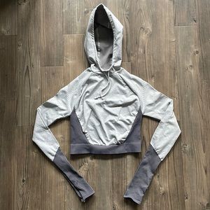 NWOT Free People Good Karma Long Sleeve Cropped Hoodie